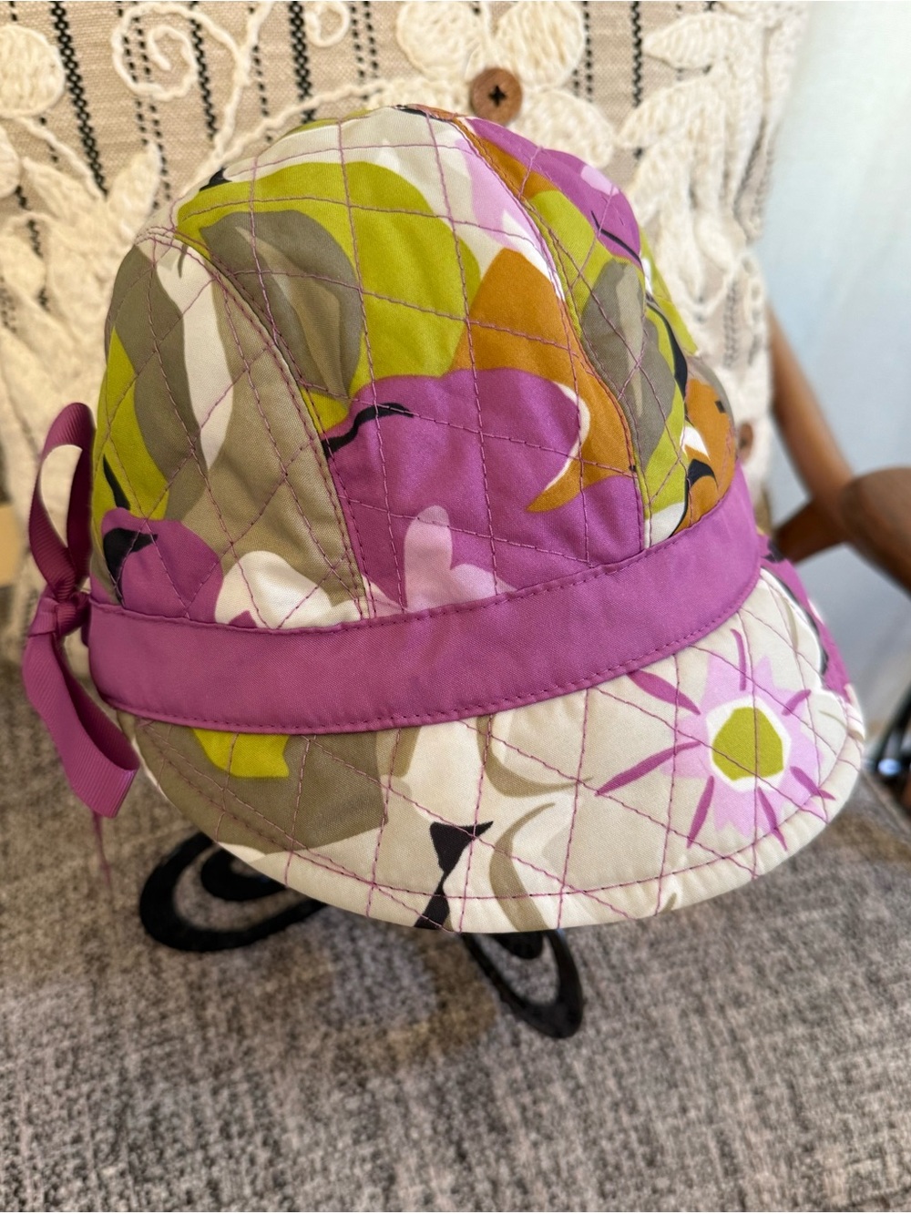 Vera Bradley Quilted Portobello Road Pattern Newsgirl Hat